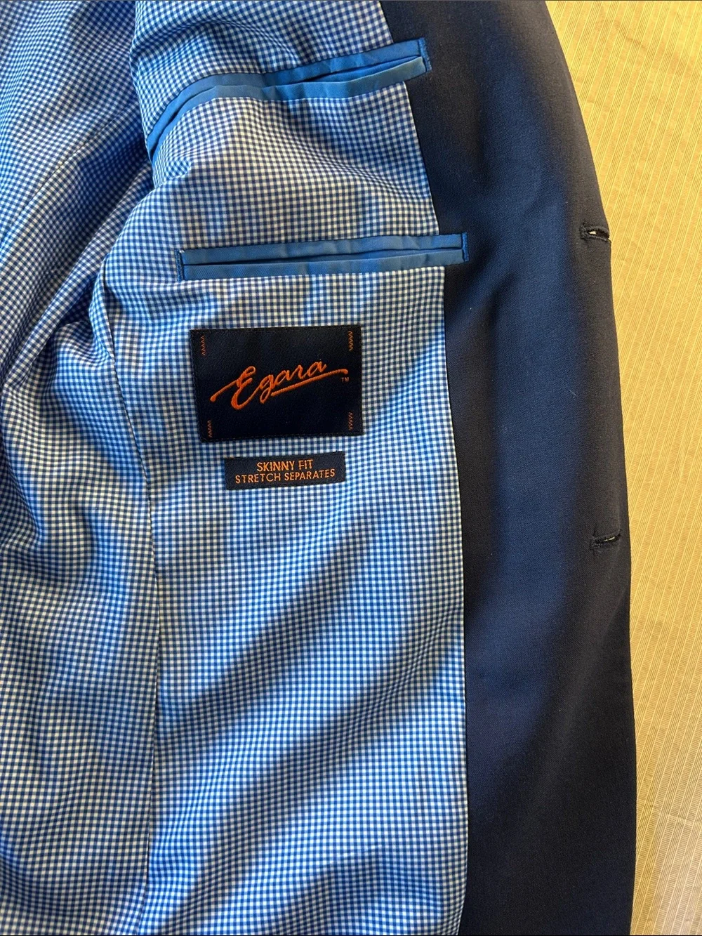 Egara Navy Men’s Two-Button Blazer 36S